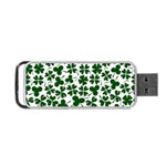 Lucky Clover Shamrock Portable USB Flash (One Side)