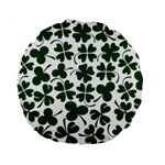 Lucky Clover Shamrock Standard 15  Premium Round Cushion 