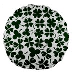 Lucky Clover Shamrock Large 18  Premium Round Cushion 