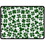 Lucky Clover Shamrock Double Sided Fleece Blanket (Large)