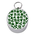 Lucky Clover Shamrock Silver Compass (Mini)