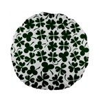 Lucky Clover Shamrock Standard 15  Premium Flano Round Cushion 