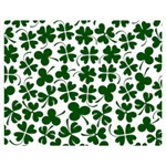 Lucky Clover Shamrock Double Sided Flano Blanket (Medium)