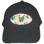 Pink Cactus flower Black Cap