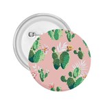 Pink Cactus flower 2.25  Button