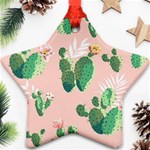 Pink Cactus flower Ornament (Star)