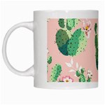 Pink Cactus flower White Mug