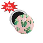 Pink Cactus flower 1.75  Magnet (10 pack) 