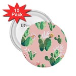 Pink Cactus flower 2.25  Button (10 pack)