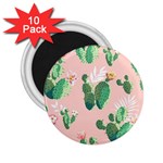 Pink Cactus flower 2.25  Magnet (10 pack)