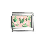 Pink Cactus flower Italian Charm (9mm)