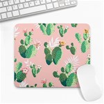 Pink Cactus flower Large Mousepad