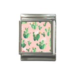 Pink Cactus flower Italian Charm (13mm)