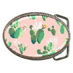 Pink Cactus flower Belt Buckle