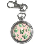 Pink Cactus flower Key Chain Watch