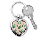 Pink Cactus flower Key Chain (Heart)