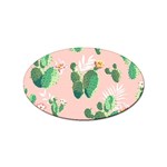 Pink Cactus flower Sticker (Oval)