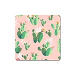 Pink Cactus flower Magnet (Square)