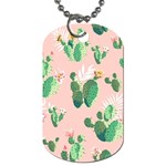 Pink Cactus flower Dog Tag (One Side)