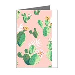 Pink Cactus flower Mini Greeting Card