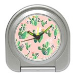 Pink Cactus flower Travel Alarm Clock