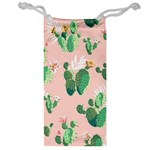 Pink Cactus flower Jewelry Bag