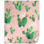 Pink Cactus flower Canvas 16  x 20 