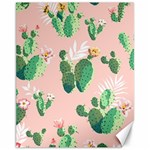 Pink Cactus flower Canvas 11  x 14 