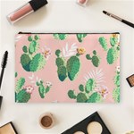 Pink Cactus flower Cosmetic Bag (Large)