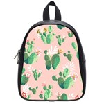 Pink Cactus flower School Bag (Small)