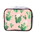 Pink Cactus flower Mini Toiletries Bag (One Side)