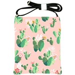 Pink Cactus flower Shoulder Sling Bag