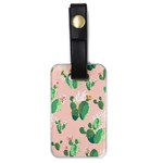 Pink Cactus flower Luggage Tag (one side)