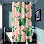 Pink Cactus flower Shower Curtain 36  x 72  (Stall)