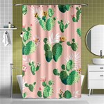 Pink Cactus flower Shower Curtain 48  x 72  (Small)