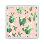 Pink Cactus flower Memory Card Reader (Square)