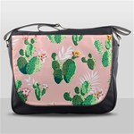 Pink Cactus flower Messenger Bag