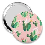 Pink Cactus flower 3  Handbag Mirror