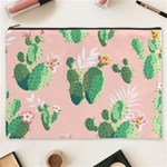 Pink Cactus flower Cosmetic Bag (XXXL)