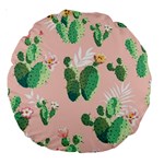 Pink Cactus flower Large 18  Premium Round Cushion 