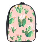 Pink Cactus flower School Bag (XL)