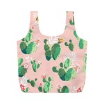 Pink Cactus flower Full Print Recycle Bag (M)