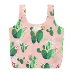 Pink Cactus flower Full Print Recycle Bag (L)