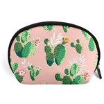 Pink Cactus flower Accessory Pouch (Large)