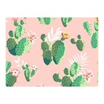 Pink Cactus flower Double Sided Flano Blanket (Mini)