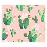 Pink Cactus flower Double Sided Flano Blanket (Small)