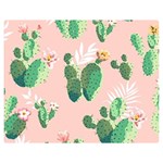 Pink Cactus flower Double Sided Flano Blanket (Medium)