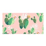 Pink Cactus flower Satin Wrap