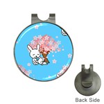 floral bunnies Golf Ball Marker Hat Clip