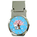 floral bunnies Money Clip Watch